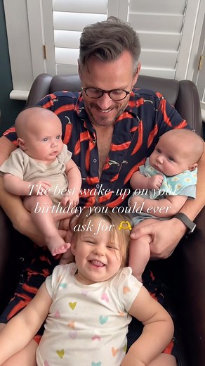 61K views · 1.5K reactions | I might be getting older but waking up to these three on my birthday definitely keeps me younger. The best birthday wake-up I could ever ask for 﫶❤️ #familyof5 #identicaltwins #dadlife #surrogacy #bigsister | The Travelling Gays | Facebook