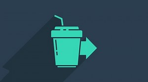 Icône café turquoise pour aller isolée : vidéo de stock (100 % libre de droit) 1066834891 | Shutterstock