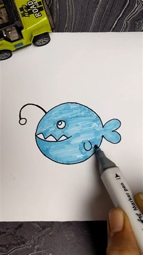 22K views · 26 reactions | How to draw an Anglerfish . . #fishdrawing #easydrawing #kidsdrawing #howtodraw | Kids Drawing Ideas | Facebook