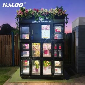[Hot Item] Haloo Bouquet Vending Machine 24/7 Hours Self Service Smart Refrigerated Florist Flower Vending Machine