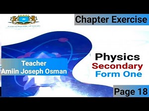 Physics Form One/ Ch 1: Introduction to physics/ Chapter Exercise/ Page 18