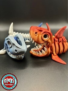 Articulating 3D Printed Skeleton Shark - Etsy