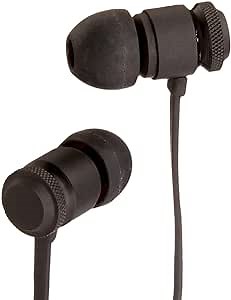 Amazon Basics in-Ear Headphones with Flat Cable and Universal Mic - Black