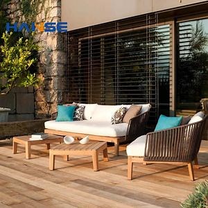 [Hot Item] New Arrival Outdoor Furniture Design Wholesaler L Shape Modular Rattan Rope Garden Sofa Set