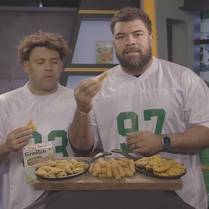 No need to pick sides, @camhey97 and @connorheyward1. Just go with Farm Rich snacks for a winning spread. 🙌 | Farm Rich