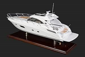 Seacraft Gallery Sea Ray Sundancer Motor Yacht Model 27.5" - Super Yacht Model - Handcrafted Wooden Model Boat Decor - Wooden Boat Replica - Motor Yacht - Nautical Home Decor Gift