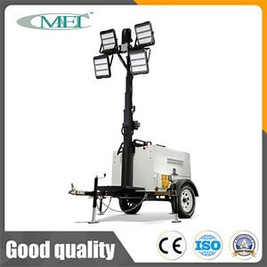 [Hot Item] Portable 4*400W LED Light Tower 7m Waterproof Diesel Fuel for Outdoor Lighting
