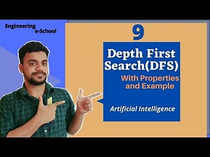 Lec:9 Depth First Search Algorithm (DFS) | Uninformed Search | Artificial Intelligence