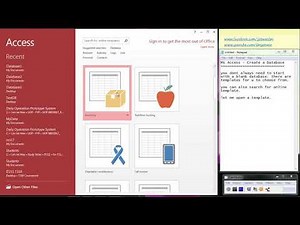 Ms Access - Create A Database