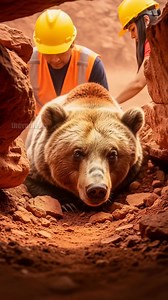 Bear Cub Leads Construction Workers To Save Mother From Rockslide! #rescue #animals #wildlife | Rangamati BM Institute | Facebook