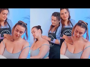 ASMR massage for deep sleep and relax || ASMR Breast Head Neck shoulder and hands massage