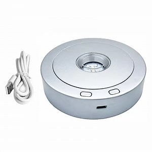 [Hot Item] 2025 Hot Sell Honor of Crystal 360 Rotating Display Stand RGB Color LED Night Light Base