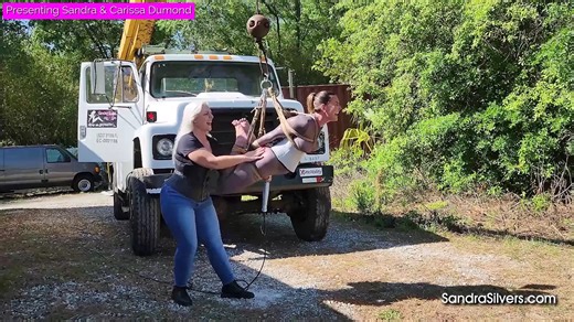 New Bondage Scene: Suspended screaming orgasms under the crane’s sway! - Stream & Download HD | BondageVid.com