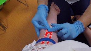 Taking a blood sample