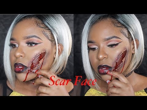 I Made a Realistic Scar for Halloween Makeup| Without using LIQUID LATEX