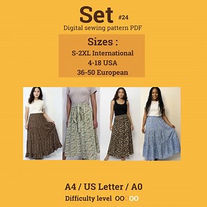Maxi Skirt Sewing Pattern | Flowing Skirt Pattern | Simple Skirt Pattern | Plus Size Patterns | Skirt Pattern | Long Skirt Sewing Pattern | - Etsy Australia