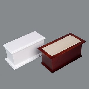 [Hot Item] Factoray Price High Quality Oak Solid Wood Funeral Coffin Urn Custom Pet Cremation Wooden Urns for Ashes
