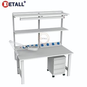 [Hot Item] Professional ESD Anti-Static Workbench with Side Storage Cabinet and LED Magnifying Lamp