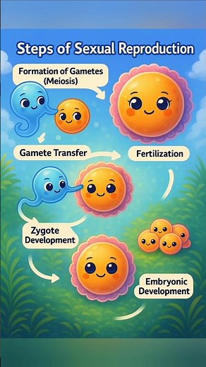 Sexual Reproduction Explained with Cute Animation | NCERT Class 12 Biology#biologyshorts