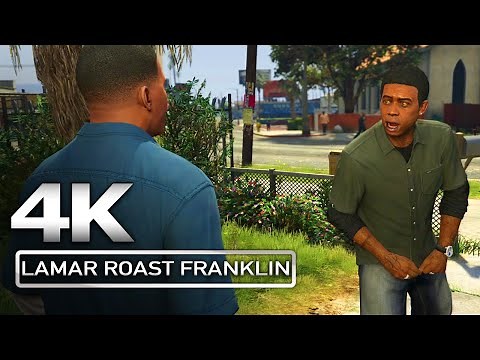"Yee Yee Ass Haircut" - Lamar Roasts Franklin GTA V ENHANCED PS5 4K Ultra HD