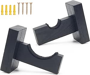 Boyistar Baseball Bat Wall Mount Set, Display Rack for Baseball Bat Hanger Holder with Hidden Screws, Soft Liner, Clean Cloth for Baseball Softball Bat Display Case Rack Brackets