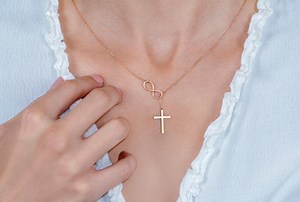 Handmade Infinity Cross Necklace: Sterling Silver Religious Jewelry - Etsy