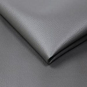 Artificial Leather Fabric Marine Vinyl Material Synthetic Fabrics Soft and Wear-Resisting Hypoallergenic for DIY Upholstery Easy to Clean (2Yard, Grey)