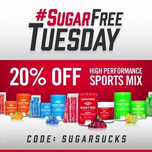 Code SUGARSUCKS gets you 20% off all Sports Drink mix products at BioSteel.com! Code is valid til midnight. #SugarFreeTuesday | BioSteel | Facebook