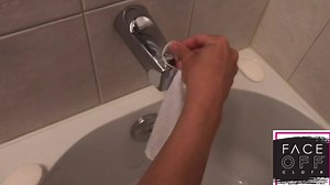 FaceOff is so easy to use, once the dirt is off your face and on the cloth, simply wash it with soap and water, rinse and then hang to dry. #faceoffcloth #makeupremover #justwater #MUA #shower #easytouse | FaceOff Cloth | Facebook