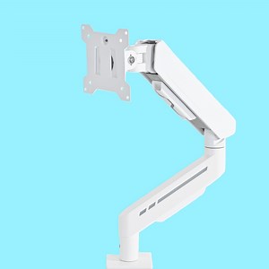[Hot Item] Folded Plastic Coated Iron Bracket Gas Spring Arm Single Desk Mount Monitor Stand