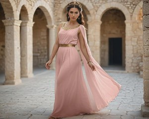 Crinkle Chiffon Greek Toga Dress, Grecian Costume - Etsy