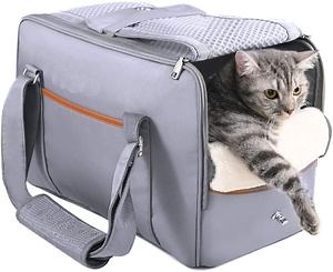 [Hot Item] Pet Carrier Airline Approved Foldable Cat Soft Sided Bag Transport Bag