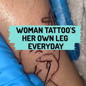 1.1M views · 2.2K reactions | Ebony has been tattooing a new design on her leg every day this past year  | Ultimate | Facebook