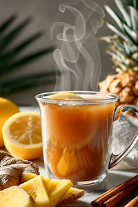 Warm up with the Costa Rican Tea Recipe for Weight Loss — a natural, caffeine-free detox tea made from ginger, turmeric, cinnamon, and pineapple. This tropical infusion takes only 15 minutes to prepare and helps ease bloating while boosting metabolism. Follow these simple steps: Slice ginger & turmeric. Add pineapple core cinnamon with water in saucepan. Simmer gently for 5 minutes. Steep lemon-verbena tea bag for 10 minutes. Strain, sweeten lightly, garnish with lemon, and enjoy warm. #CostaRic