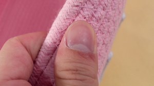 1 Pack Woven Baskets for Storage with Handle, Cotton Rope Baskets with "LOVE" Design, Large Decorative Organizers for Nursery, Home Decor, Gift Basket for Mom Wife, 15 x 10 x 9 Inch (Red)