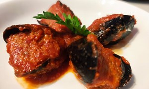 Cozze ripiene al sugo (senza uovo) - esplosionedigusto