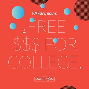 It's National #FinancialAidDay! Make sure to complete your #FAFSA today at fafsa.gov. Need some help? We. got. you. Join Up Next! Text your first & last name to the number below: -HS Seniors: 240-623-8319 -College Students: 240-623-2789 #BetterMakeRoom | Better Make Room
