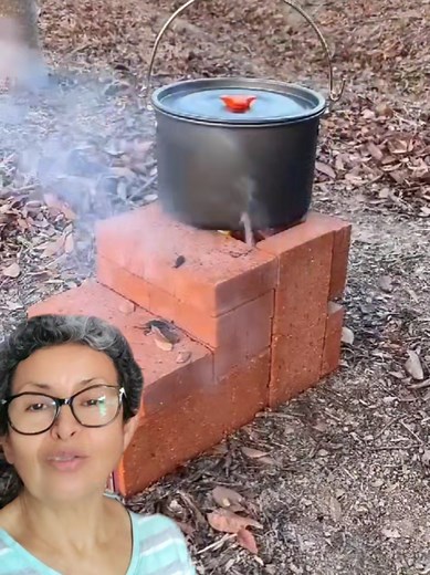 Cocina de leña con ladrillos: fácil y rápida