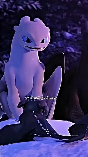 Toothless and lightfury 😳 #httyd #toothless #lightfury #shorts