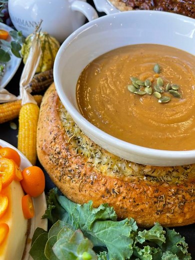 Add a seasonal touch to your weekly soup 🍂 🍁 Butternut Squash Soup is wonderfully sweet, creamy, and will keep you warm & cozy. Butternut Squash Soup Prep time: 10 min Cook time: 20 min Servings: 2 Ingredients: • 2 cups Butternut Squash (peeled, diced, seeds reserved) • 1 can unsweetened Coconut Milk (13.5 oz ea) • 2 tbsp Madras Curry Powder • 1/2 tbsp Salt • 1 tsp Black pepper • 2 tbsp Olive oil • 5 cloves of garlic • 2 medium shallots (Sliced) • 1/2 cup vegetable stock Instructions: 1. Prehe