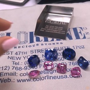 34 reactions · 18 shares | Line up of Colorline Inc spectacular sapphires in my favourite colours; pink and blues! Wait to see that stunning pink sapphire up close and personal... #SpectacularSapphire #Sapphire #FancyABlue #Pinkfection #Sparkle #BlueSapphire #PinkSapphire #Fire #Scintillation #Brilliance #CDxCLU #ColorlineUSA #NewYork #NYC #ChampagneGem #YourDailyDoseOfSparkle #ChampagneGem300KSpecialEdition | Champagne Gem | Facebook