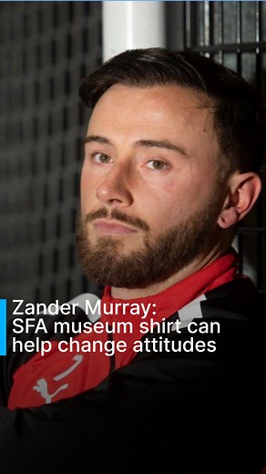 2.8K views | Scotland’s first out gay footballer says it’s an 'unbelievable' feeling to see his shirt be unveiled at the Scottish Football Museum. #football #sfa #news #scotland | STV News | Facebook
