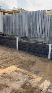 2.3K views · 24 reactions | Progress to completion  • • A textured concrete sleeper retaining wall built to last by the team at CQ Property Solutions. #Cqpropertysolutions #gladstonefencing #Gladstone #concretesleepers | CQ Property Solutions | Facebook