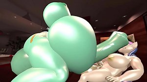MLP- Two futa balloon ponies inflate and pop each other &lpar;By Strangedesirex&rpar;