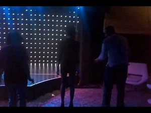 Cytherea trying to learn the "Wobble" dance from a fan