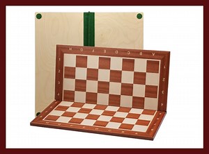 Folding Chess Board Tournament No.5 | Fully Handmade | Inlaid With Mahogany & Sycamore Wood | Professional Flat Chessboard | 48cm / 18.9in - Etsy