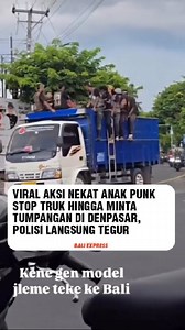 10K views · 26 reactions | Viral Aksi Nekat Anak Punk Stop Truk...