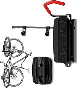 TORACK BIKEPAL No Lift Swivel Bike Rack, Space Saving Vertical Wall Mount Bike Holder for Garage Storage (1 Pack)