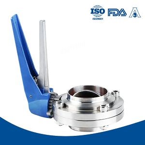 [Hot Item] Food Grade Sanitary Handle Lever Welded Butterfly Valve for Brewery Dairy