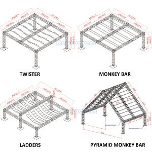 [Hot Item] Aluminum Truss Structure Pyramid Monkey Bar Adult Obstacle Course Race